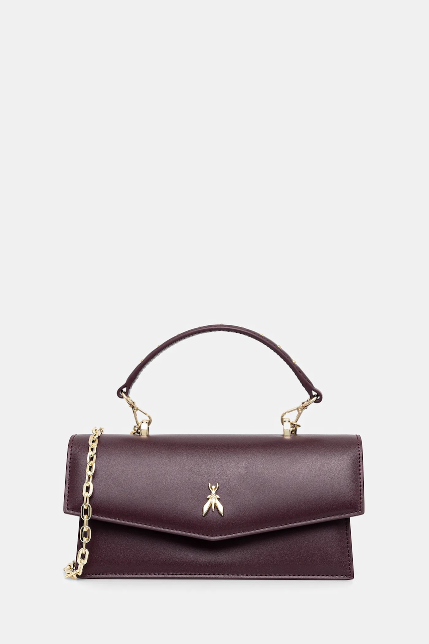 Kožená kabelka Patrizia Pepe hnědá barva, 2B0032 L061