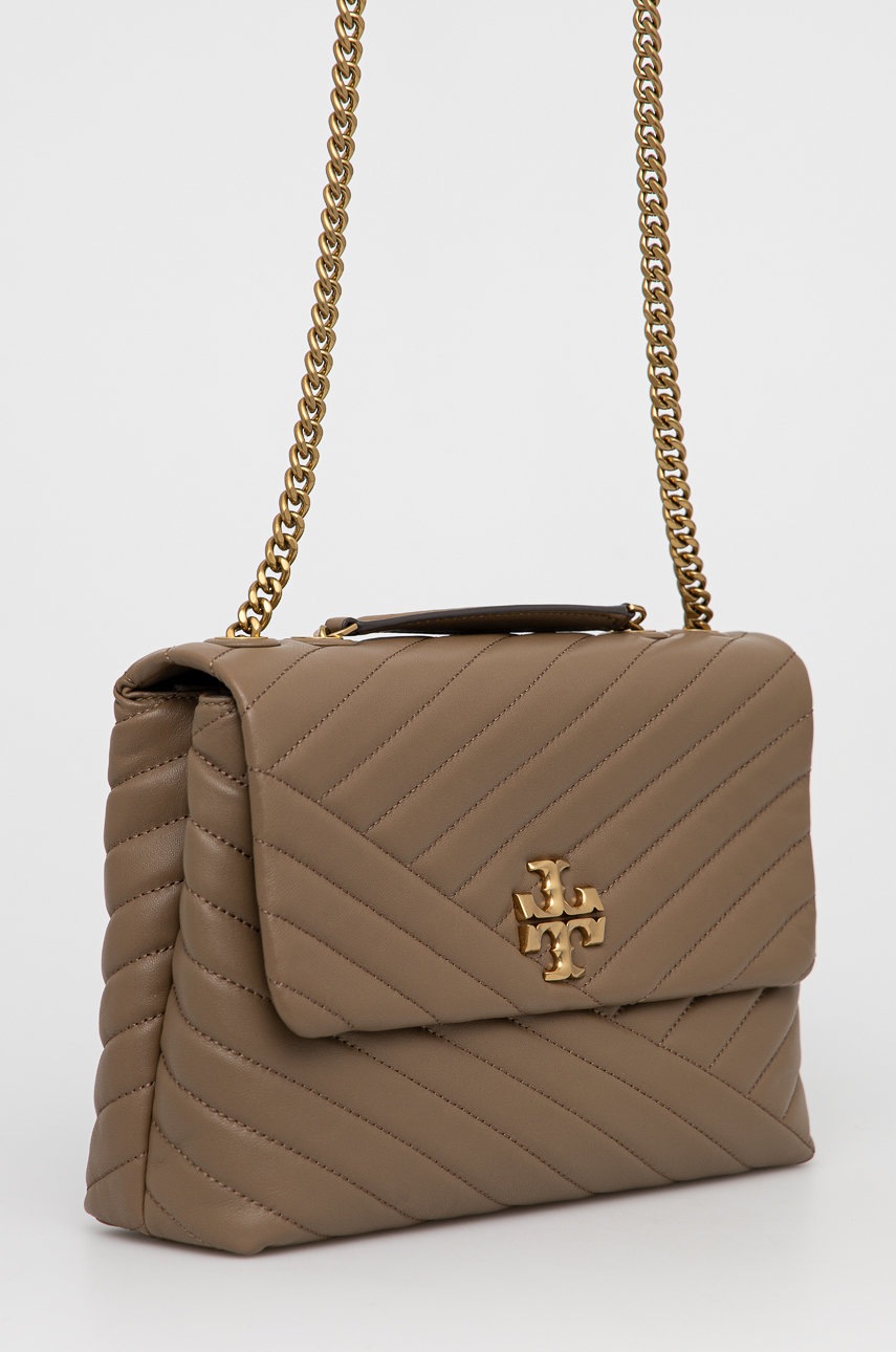 

Шкіряна сумочка Tory Burch колір бежевий