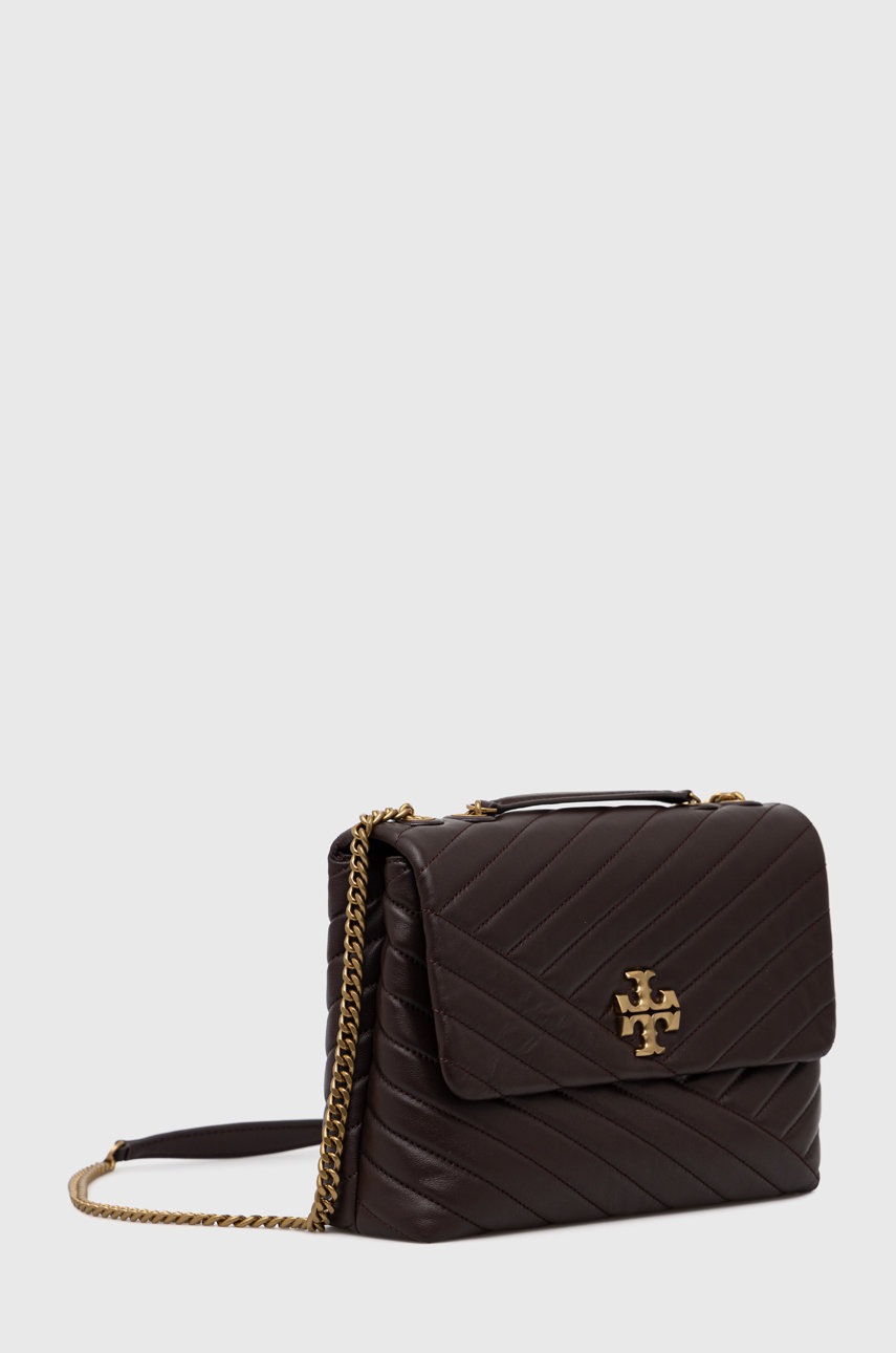 

Кожаная сумочка Tory Burch цвет коричневый