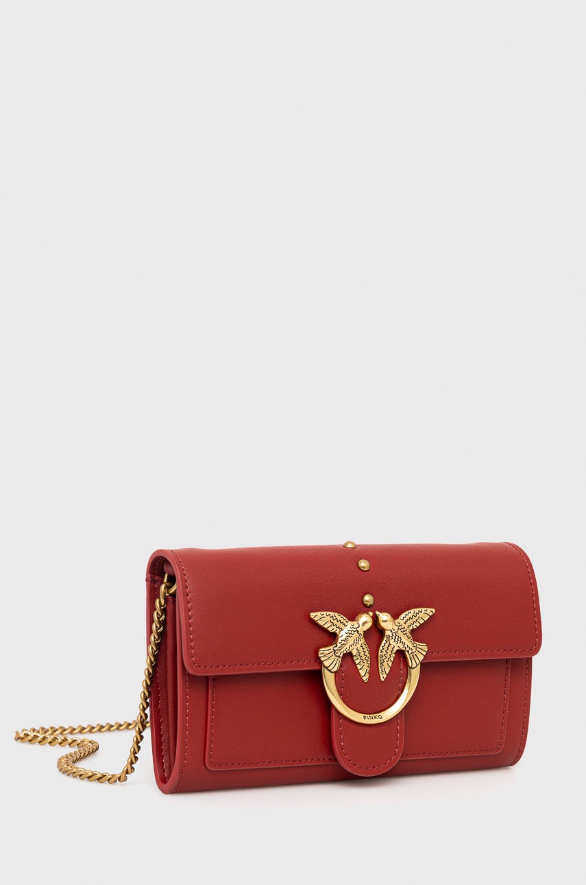 

Кожаный кошелек Pinko цвет красный