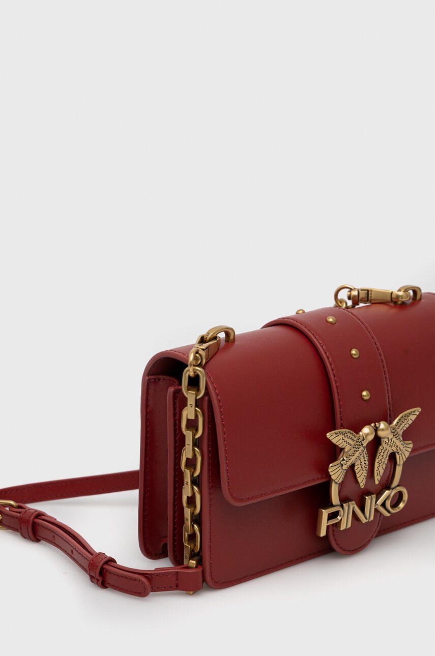 

Кожаная сумочка Pinko цвет красный