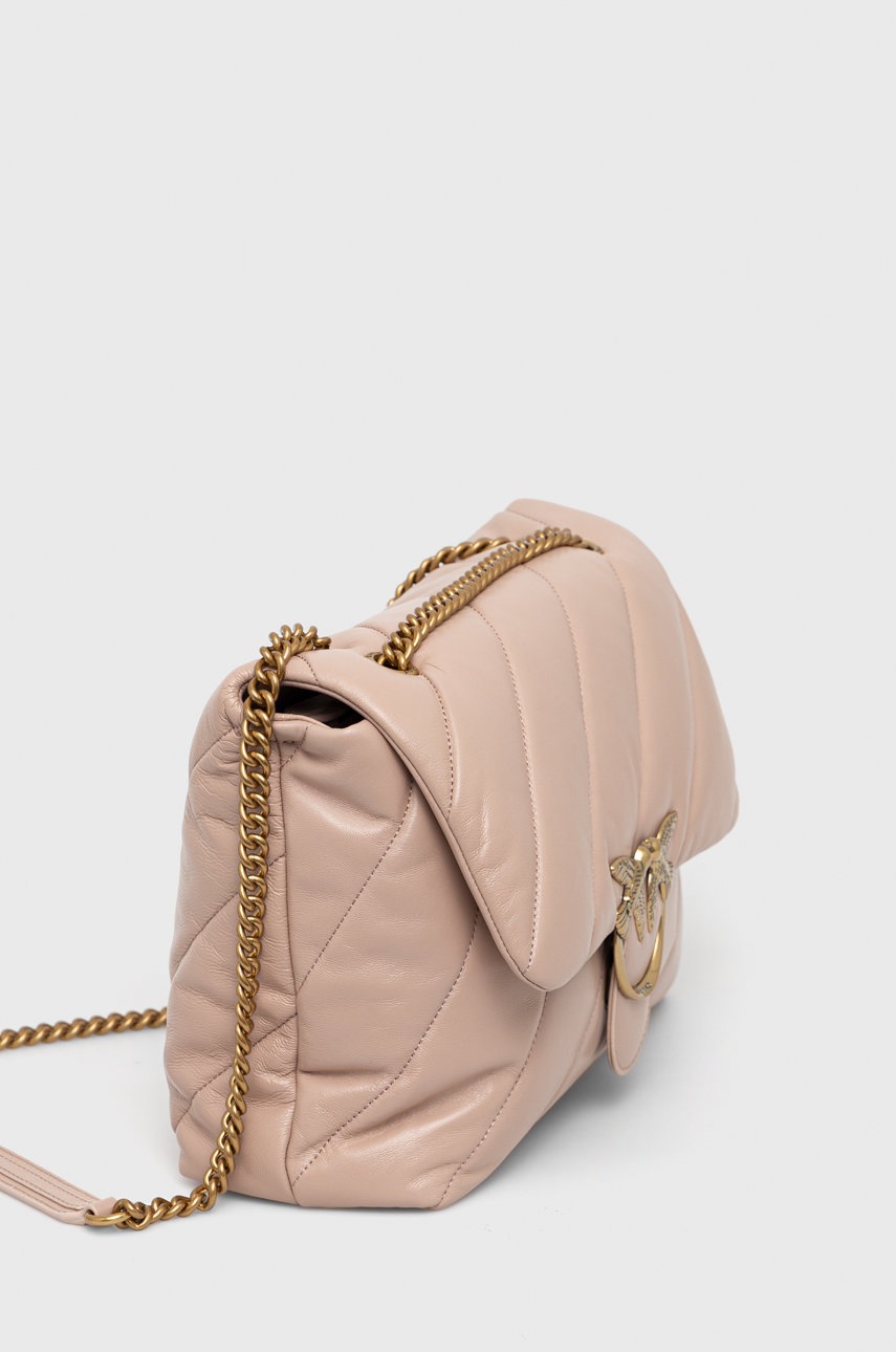 

Кожаная сумочка Pinko цвет розовый