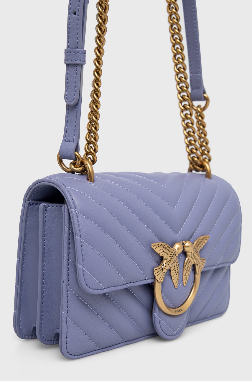 

Кожаная сумочка Pinko цвет фиолетовый