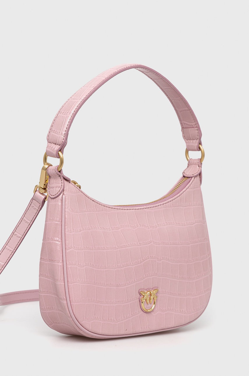 

Кожаная сумочка Pinko цвет розовый