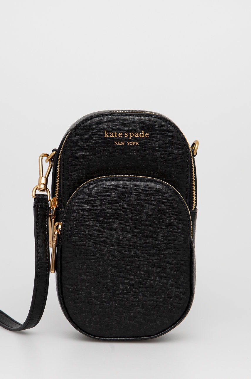 

Кожена чанта Kate Spade в черно, Черен