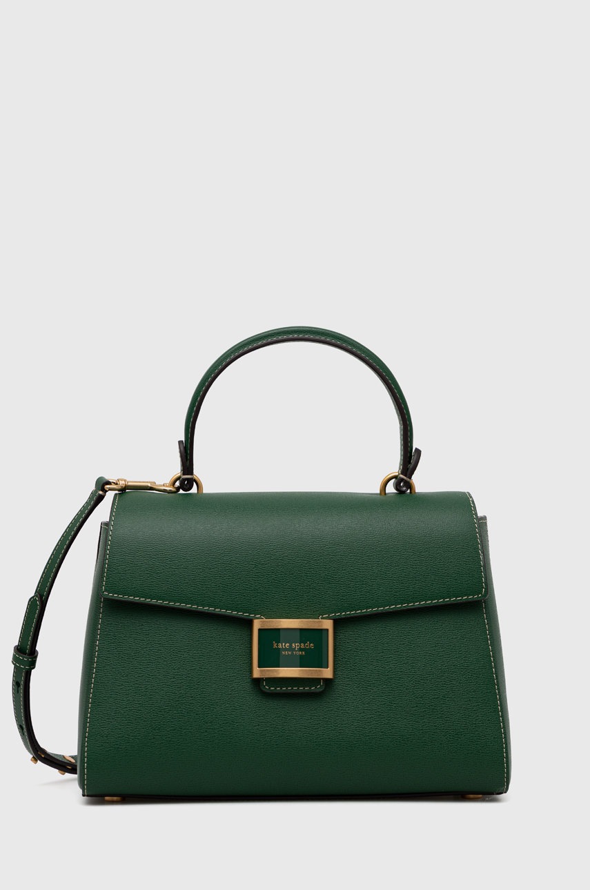 

Кожена чанта Kate Spade в зелено, Зелен