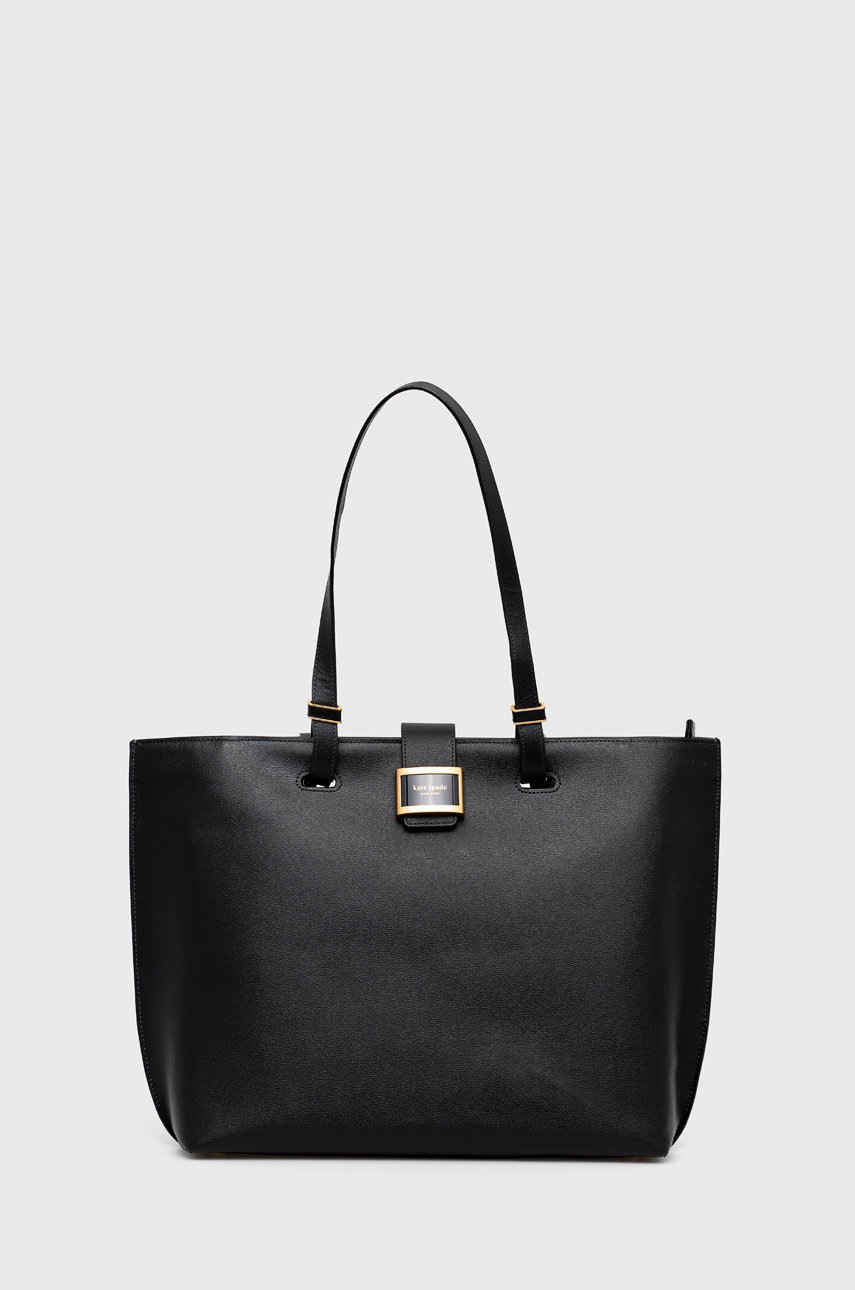 

Кожена чанта Kate Spade в черно, Черен