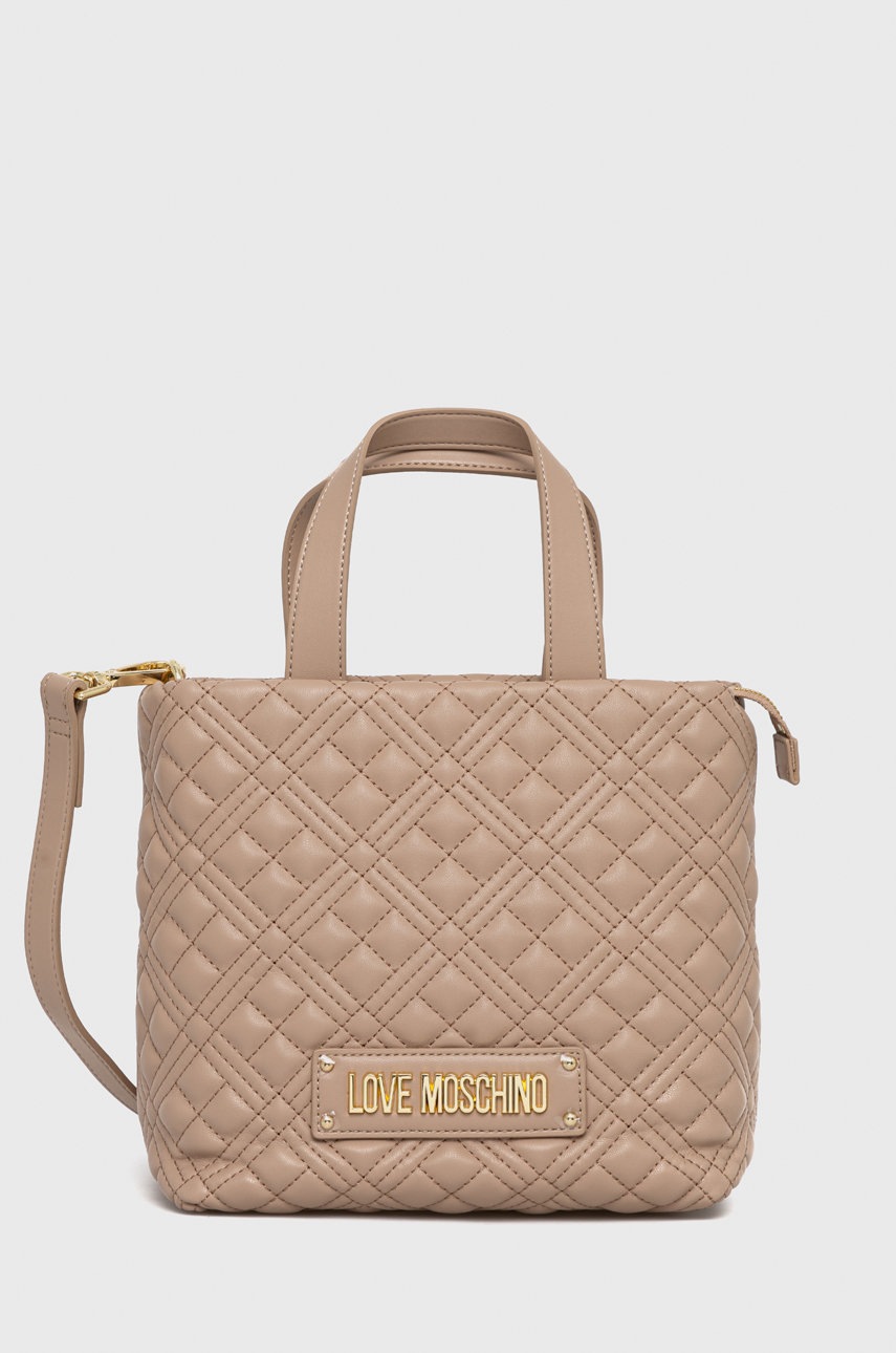 

Чанта Love Moschino в бежово, Бежов