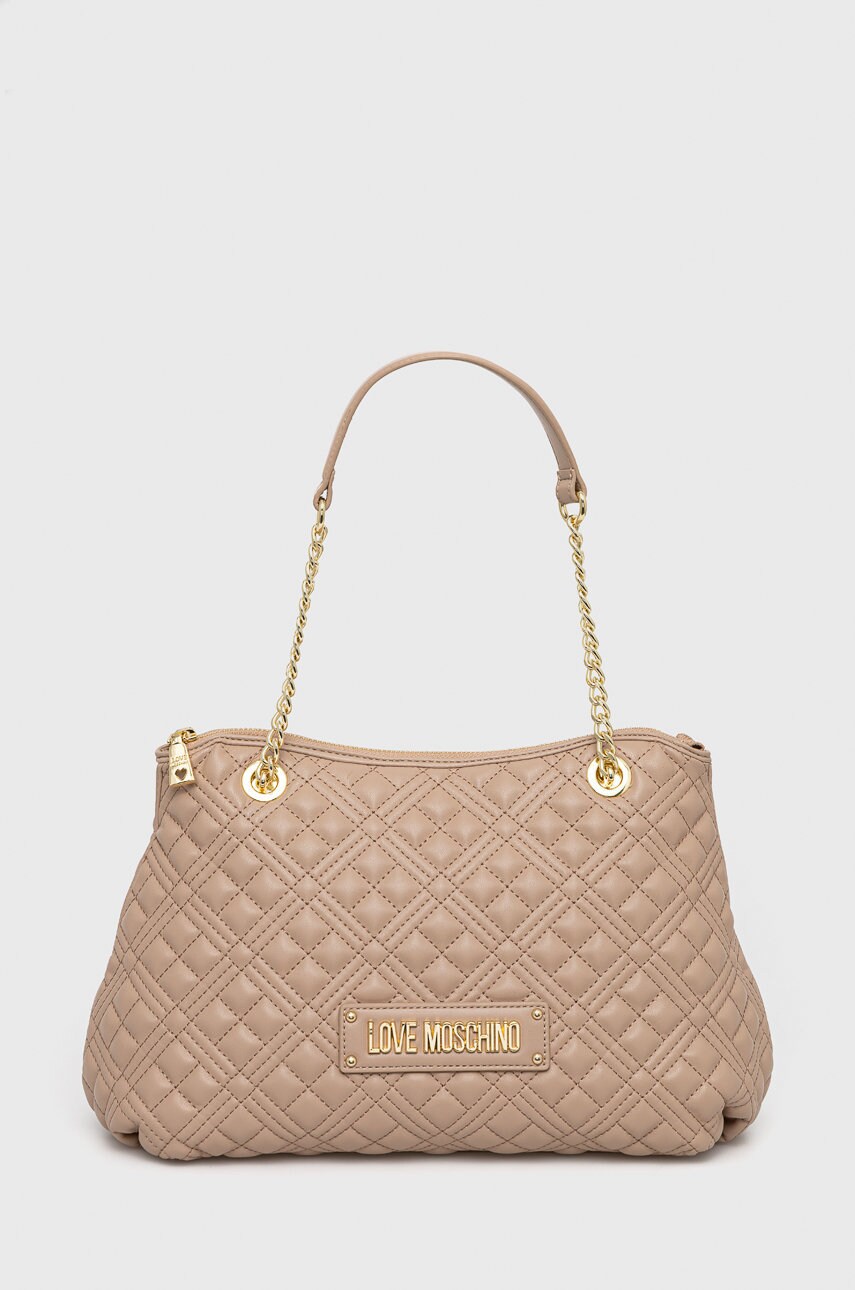 

Чанта Love Moschino в бежово, Бежов