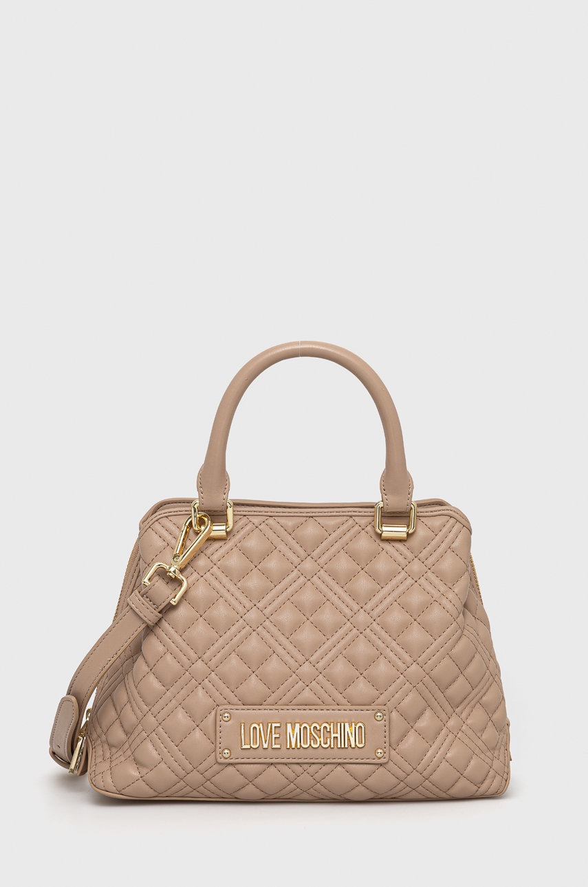 

Чанта Love Moschino в бежово, Бежов