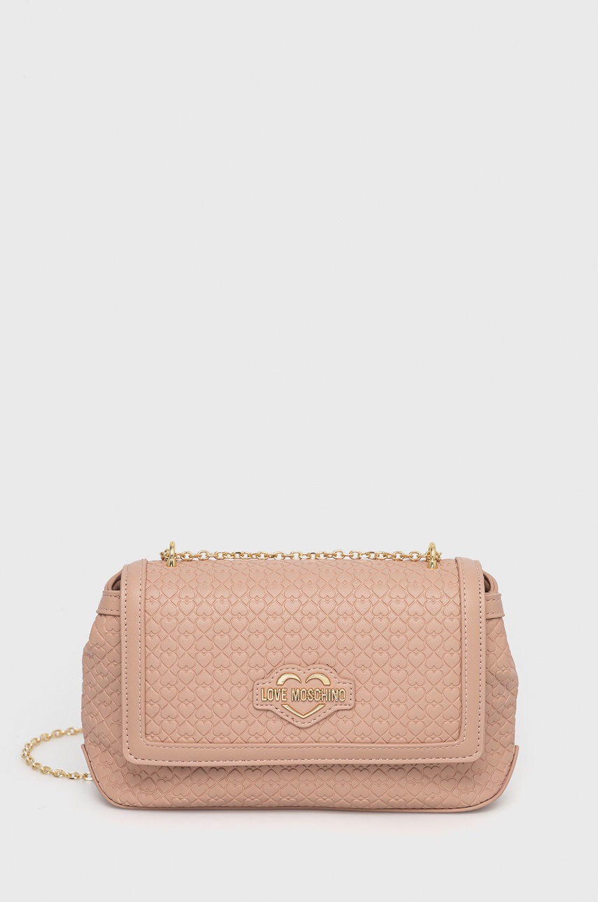 

Чанта Love Moschino в бежово, Бежов