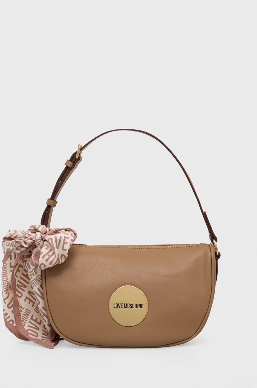 

Чанта Love Moschino в бежово, Бежов