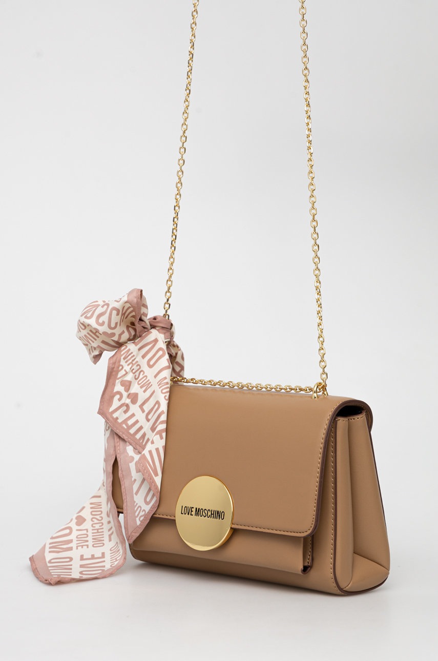 

Сумочка Love Moschino колір бежевий