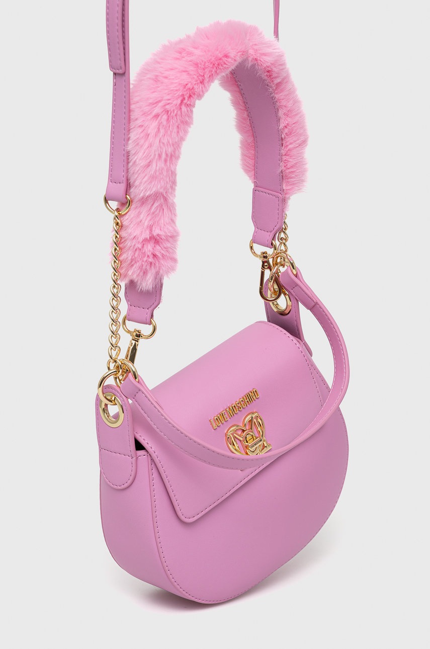 

Сумочка Love Moschino колір рожевий