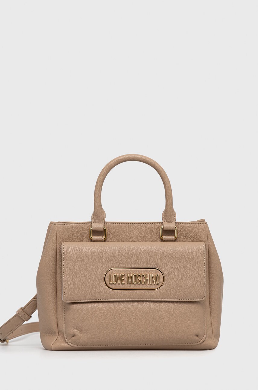 

Чанта Love Moschino в бежово, Бежов