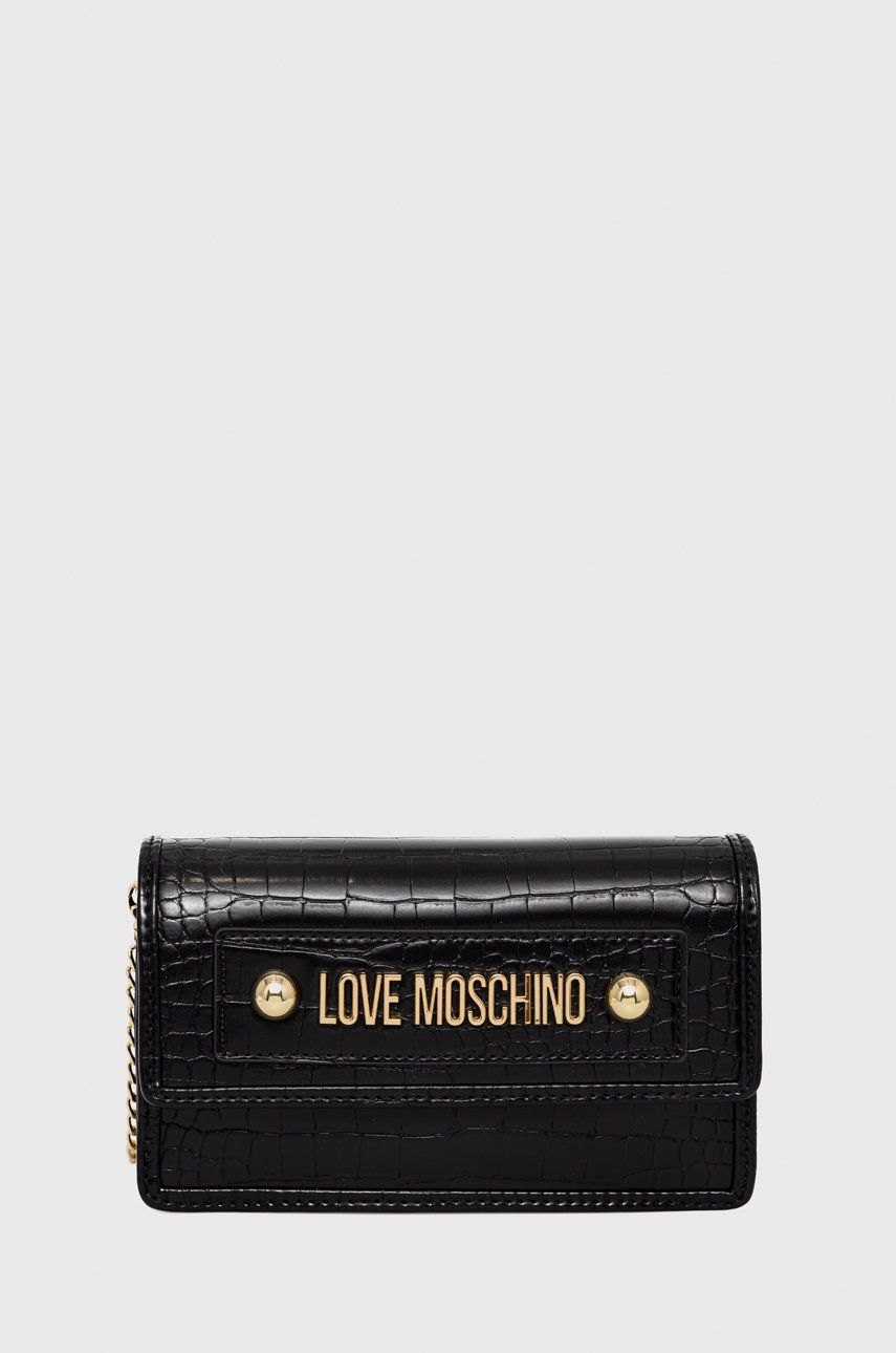 Love Moschino poseta culoarea negru accesorii imagine noua gjx.ro