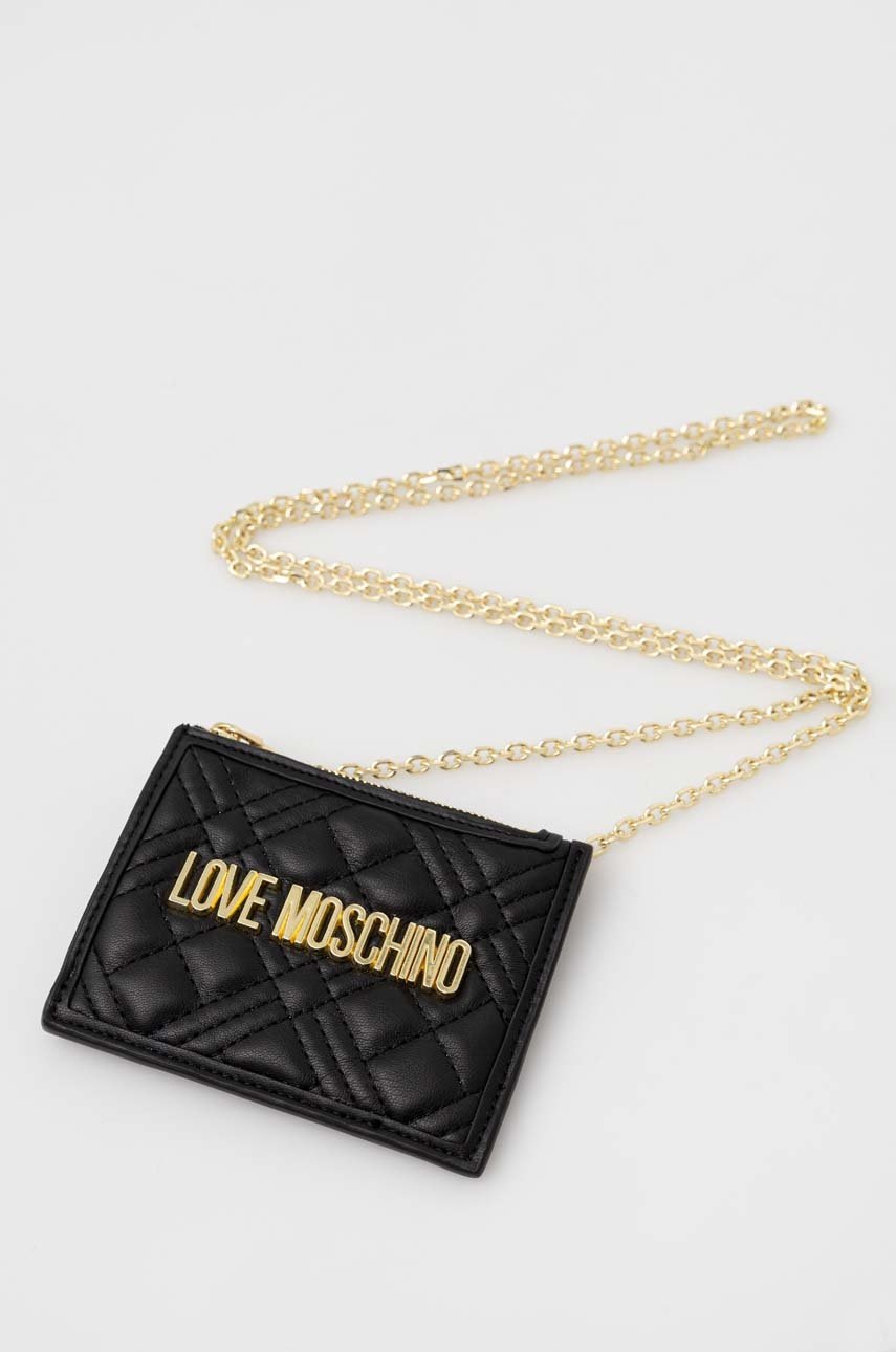 

Портмоне Love Moschino в черно, Черен