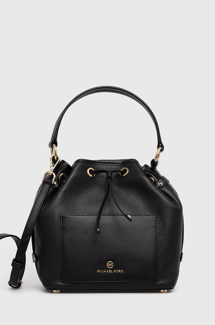 

Кожена чанта MICHAEL Michael Kors в черно, Черен