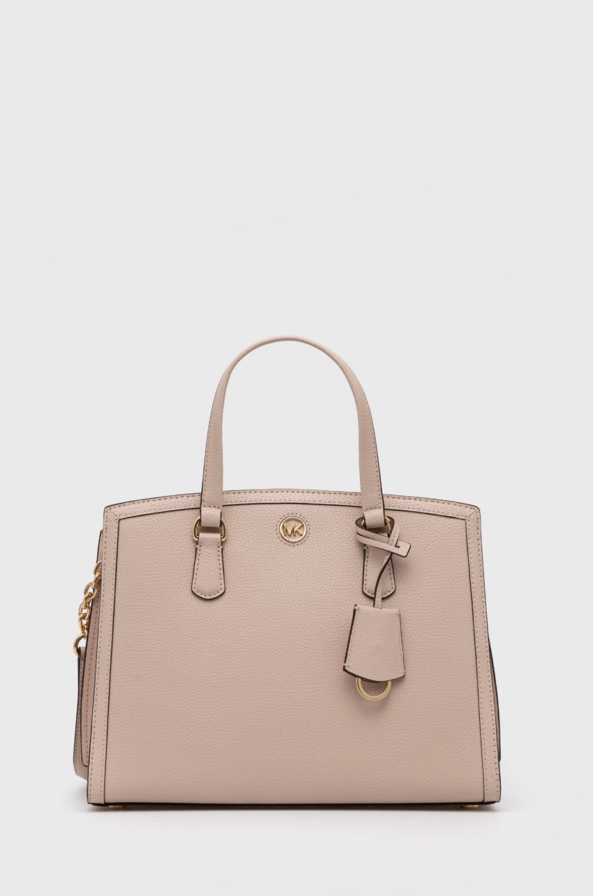 

Кожена чанта MICHAEL Michael Kors в розово, Розов