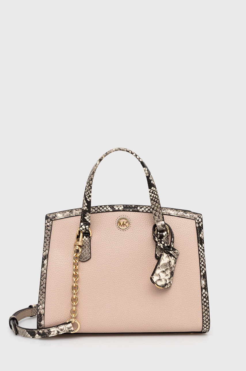 

Кожена чанта MICHAEL Michael Kors в розово, Розов