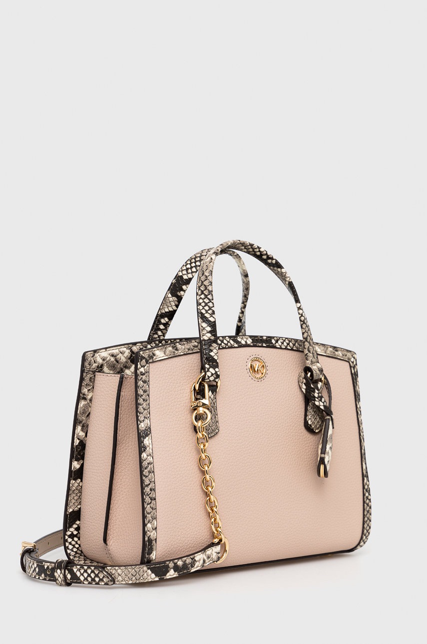 

Шкіряна сумочка MICHAEL Michael Kors колір рожевий