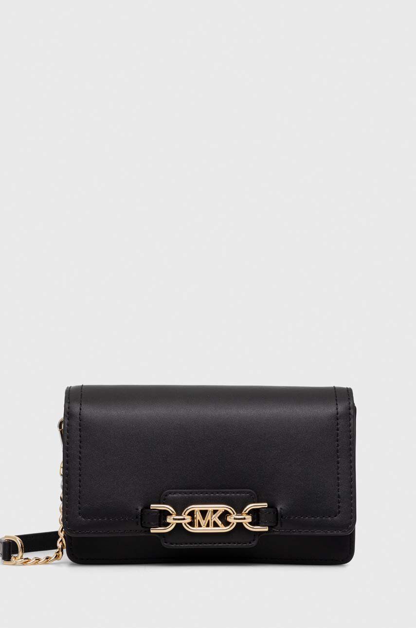 MICHAEL Michael Kors poseta de piele culoarea negru