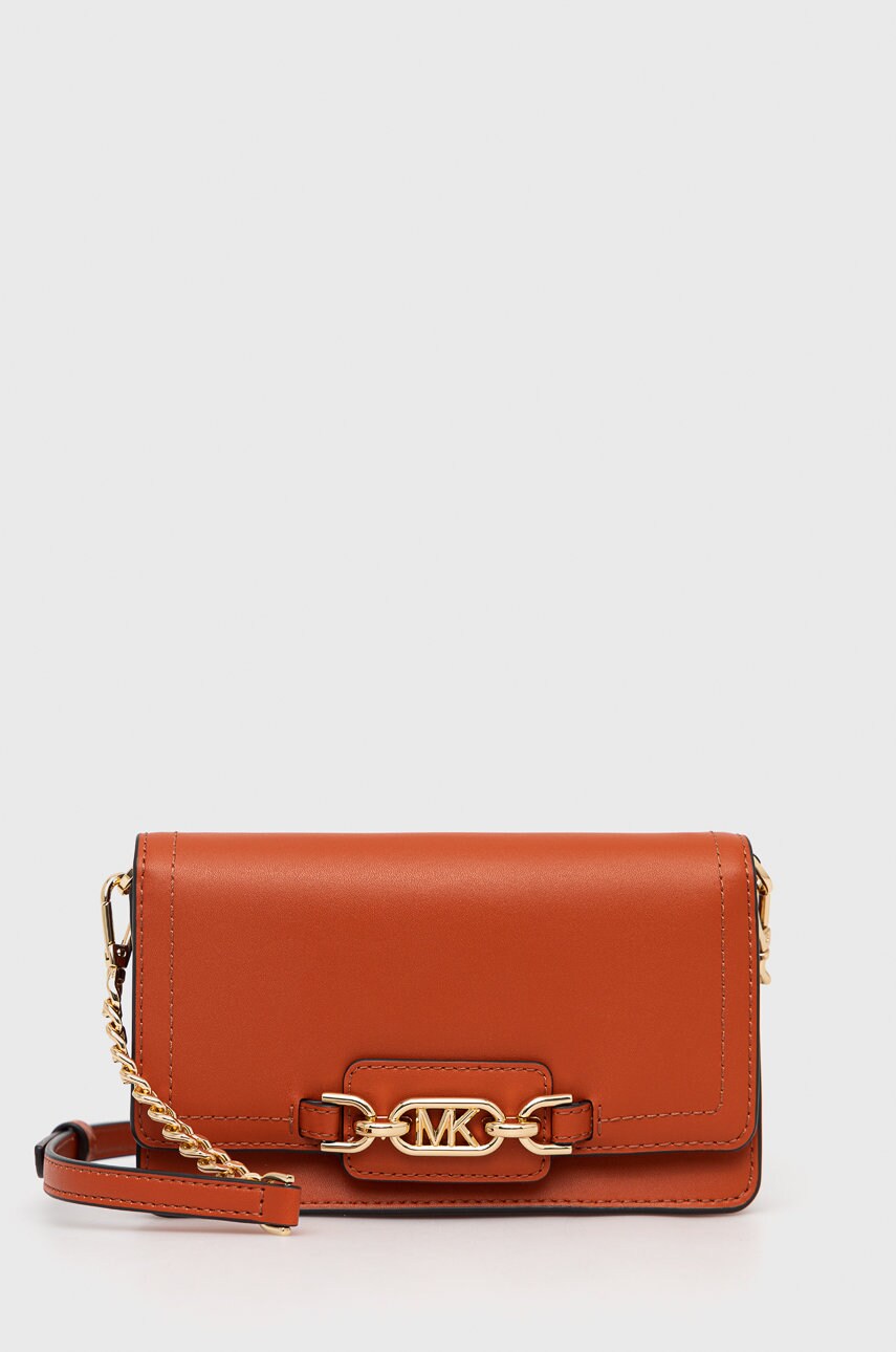 Michael michael kors portofel de piele culoarea portocaliu