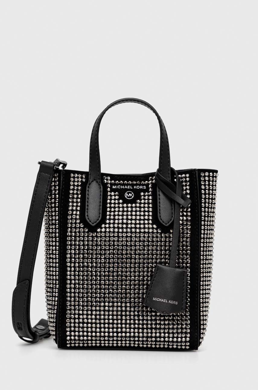 

Кожена чанта MICHAEL Michael Kors в черно, Черен
