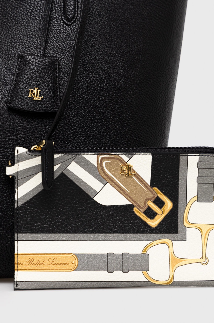 

Двусторонняя сумочка Lauren Ralph Lauren цвет чёрный