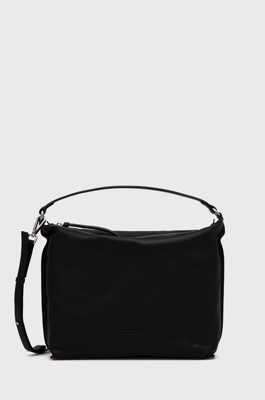 

Кожена чанта Marc O'Polo в черно, Черен