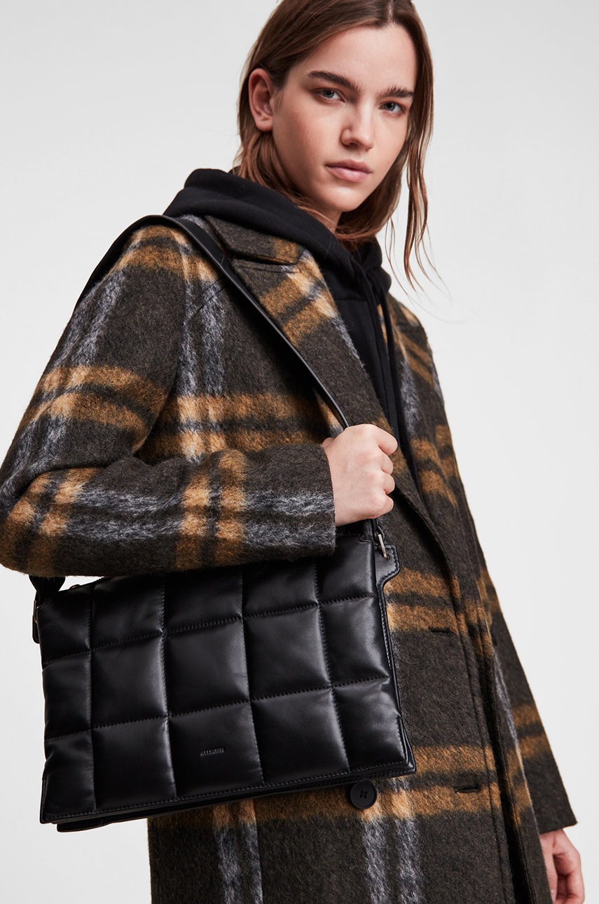 

Кожаная сумочка AllSaints цвет чёрный