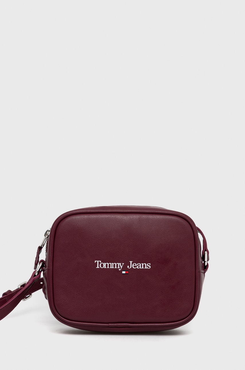 Tommy jeans poseta culoarea bordo
