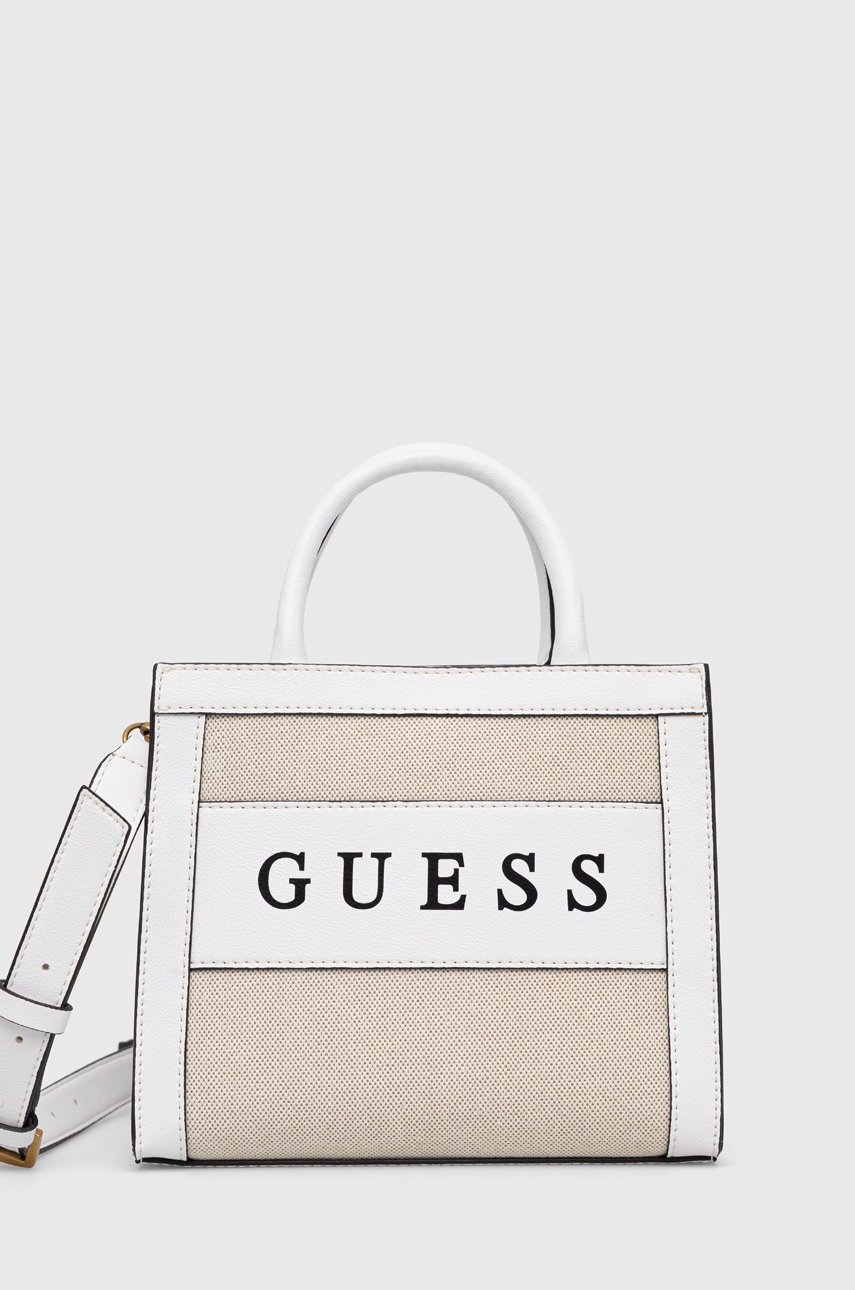

Чанта Guess в бяло, Бял