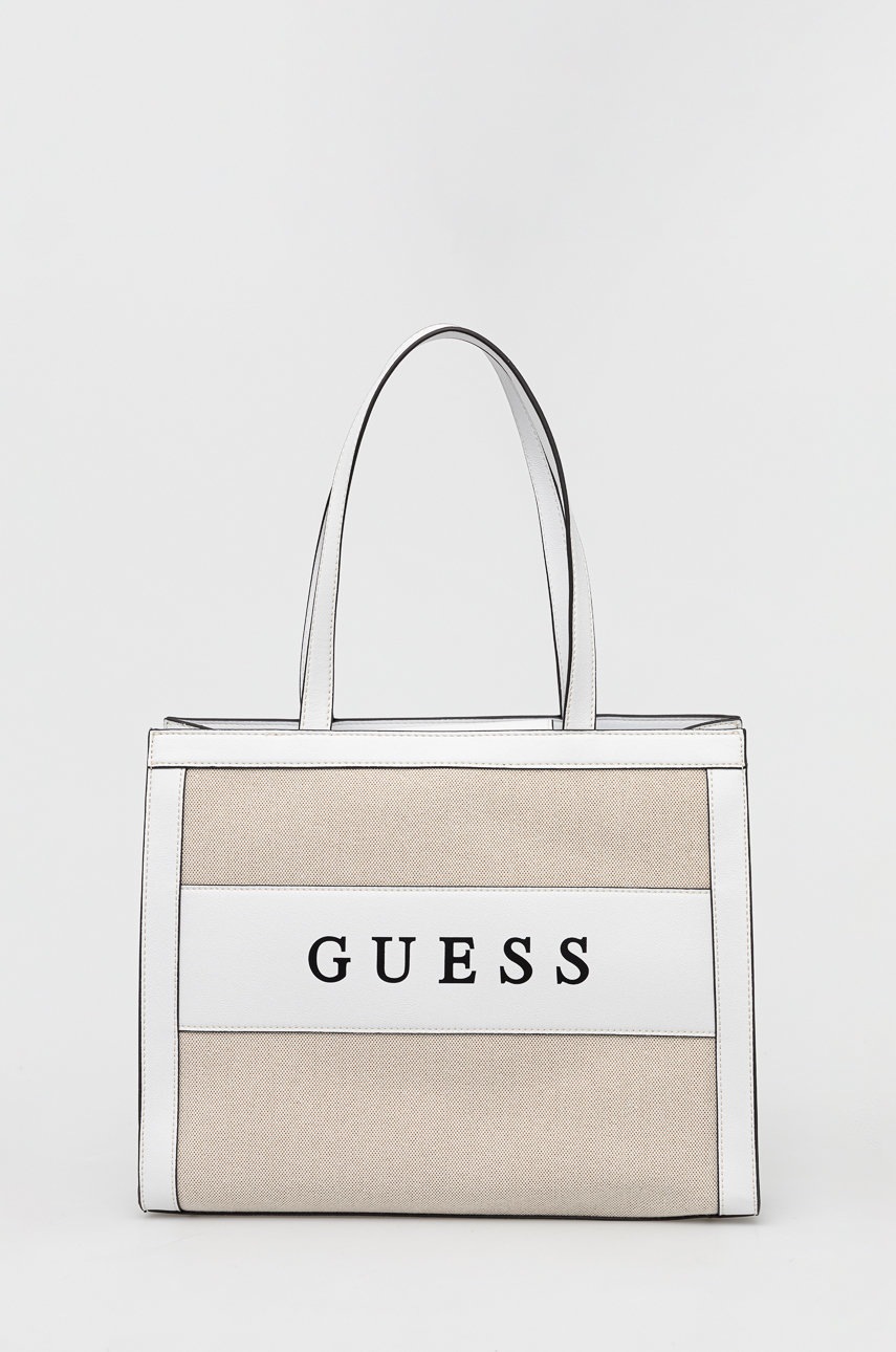 

Чанта Guess в бяло, Бял