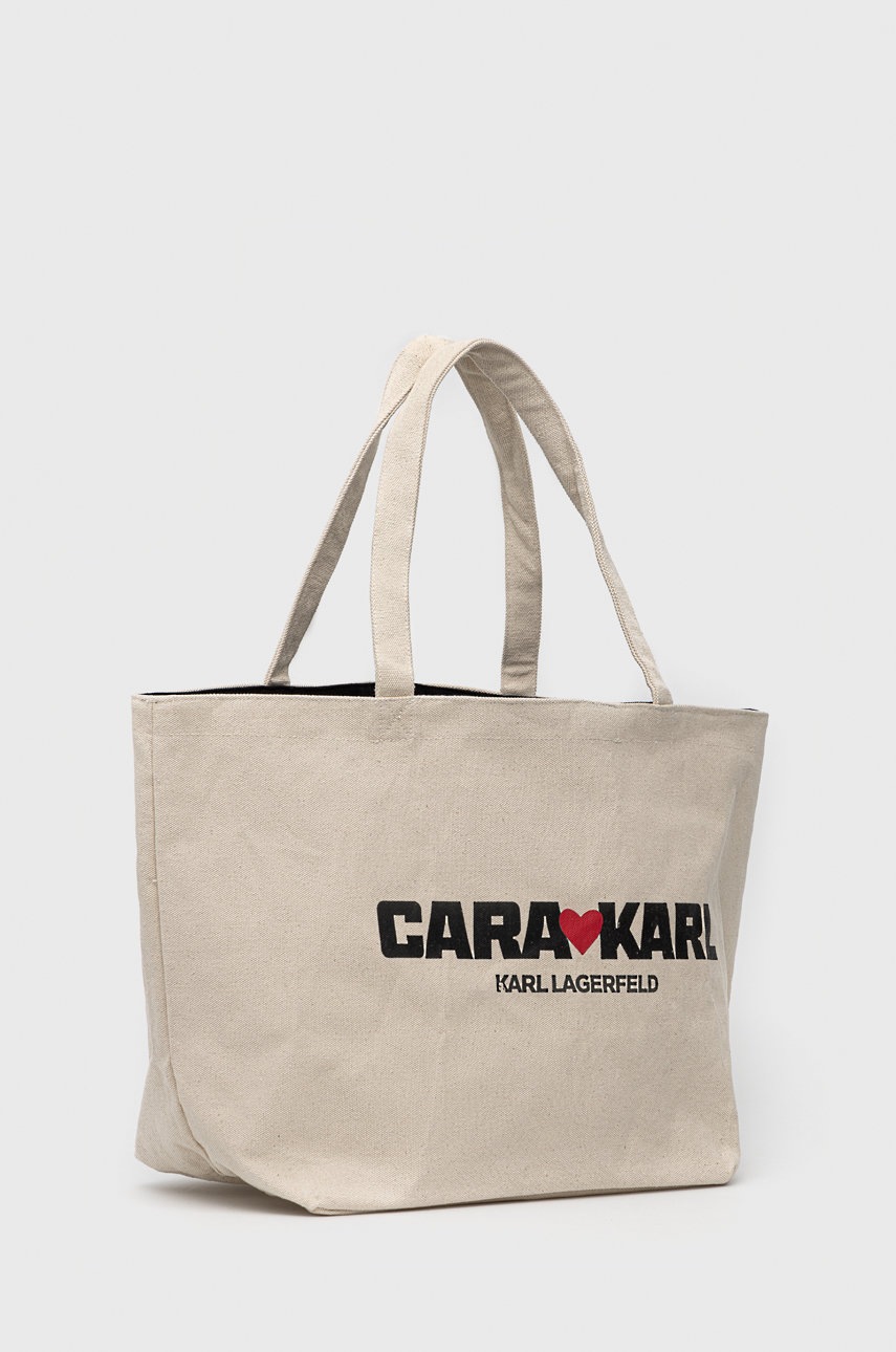 

Сумочка Karl Lagerfeld Karl Lagerfeld X Cara Delevingne колір бежевий