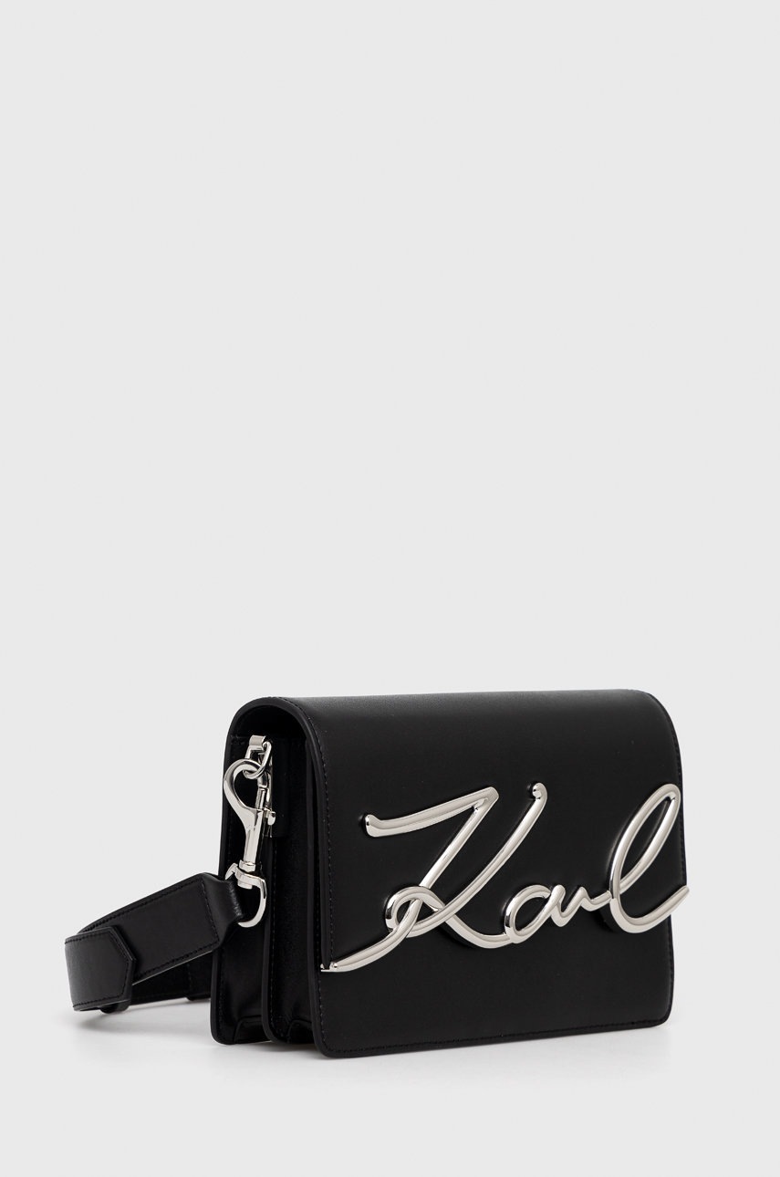 

Кожаная сумочка Karl Lagerfeld цвет чёрный