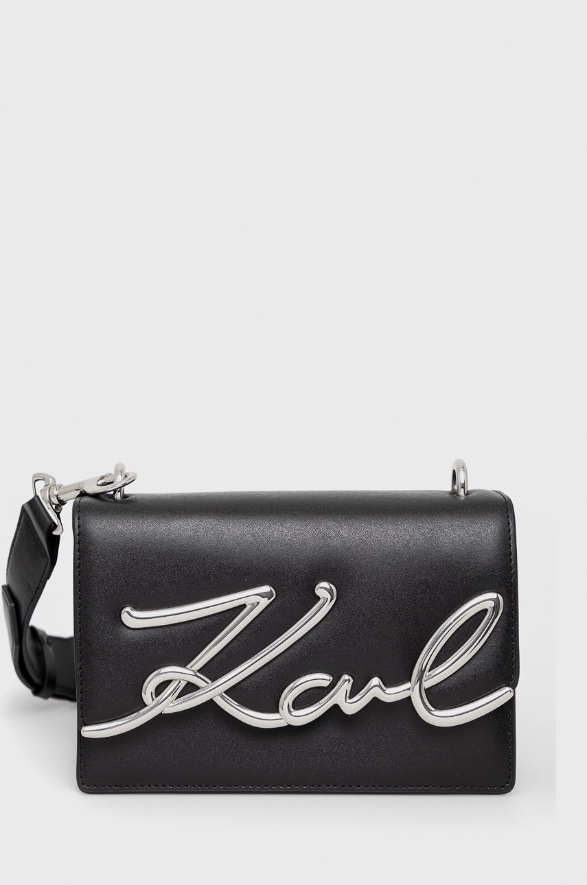 

Шкіряна сумочка Karl Lagerfeld колір чорний