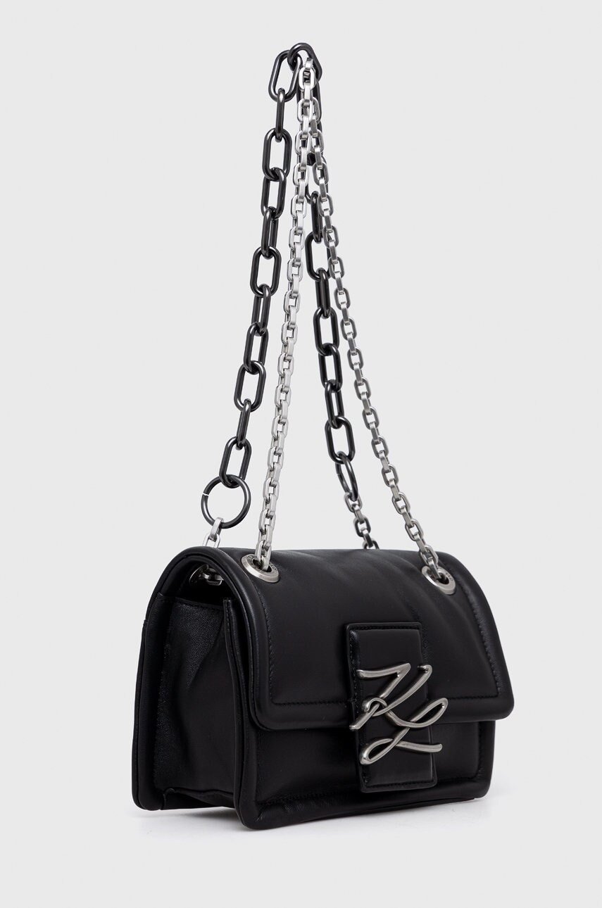 

Шкіряна сумочка Karl Lagerfeld колір чорний