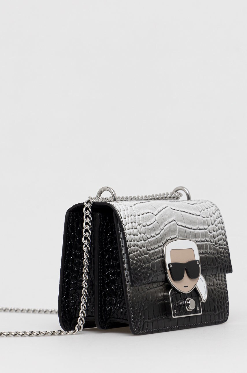 

Шкіряна сумочка Karl Lagerfeld колір чорний