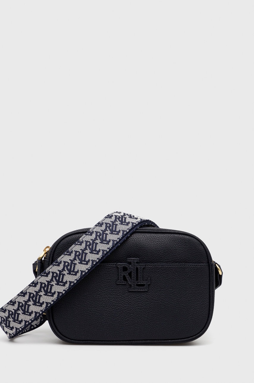 

Кожена чанта Lauren Ralph Lauren в черно, Черен