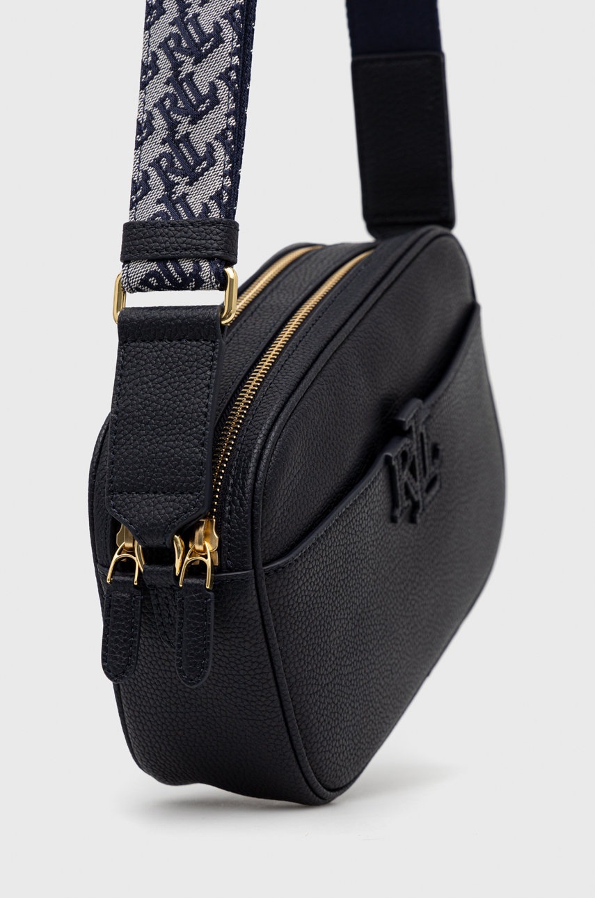 

Шкіряна сумочка Lauren Ralph Lauren колір чорний