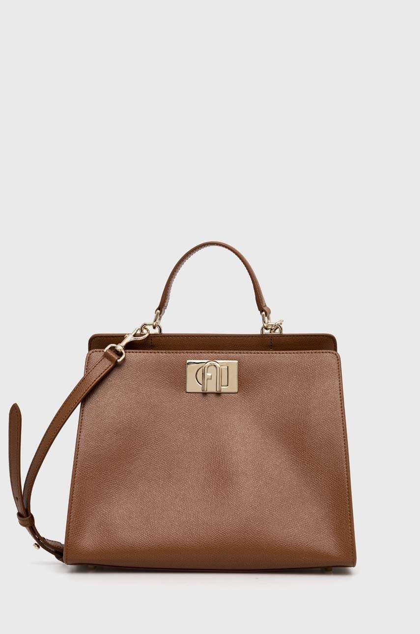 

Кожена чанта Furla 1927 в кафяво, Кафяв