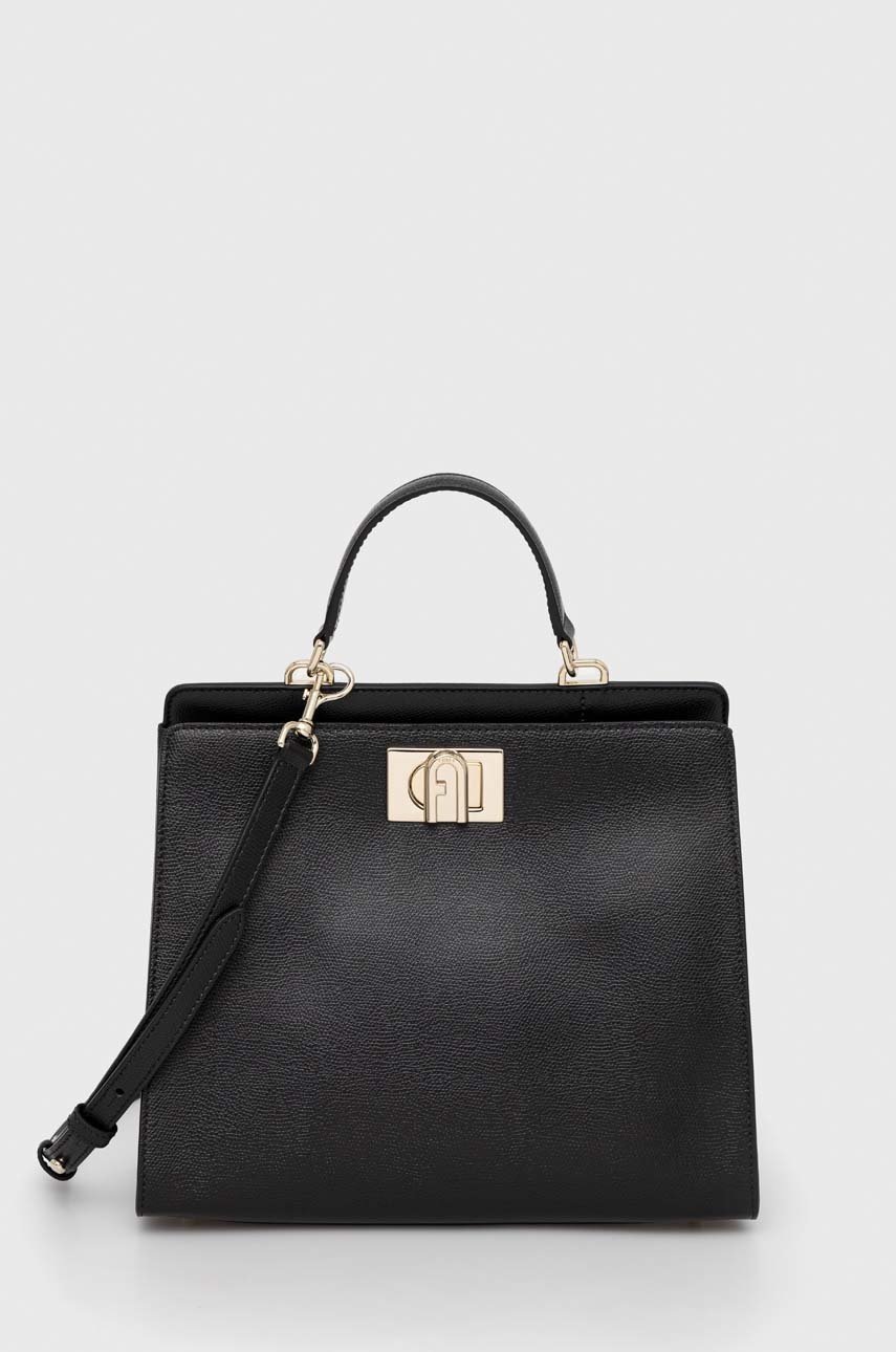 

Кожена чанта Furla 1927 в черно, Черен