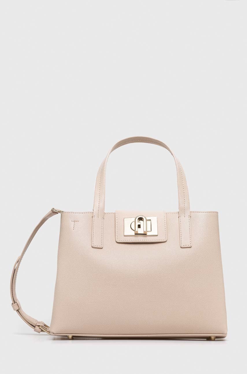 

Кожена чанта Furla 1927 в бежово, Бежов