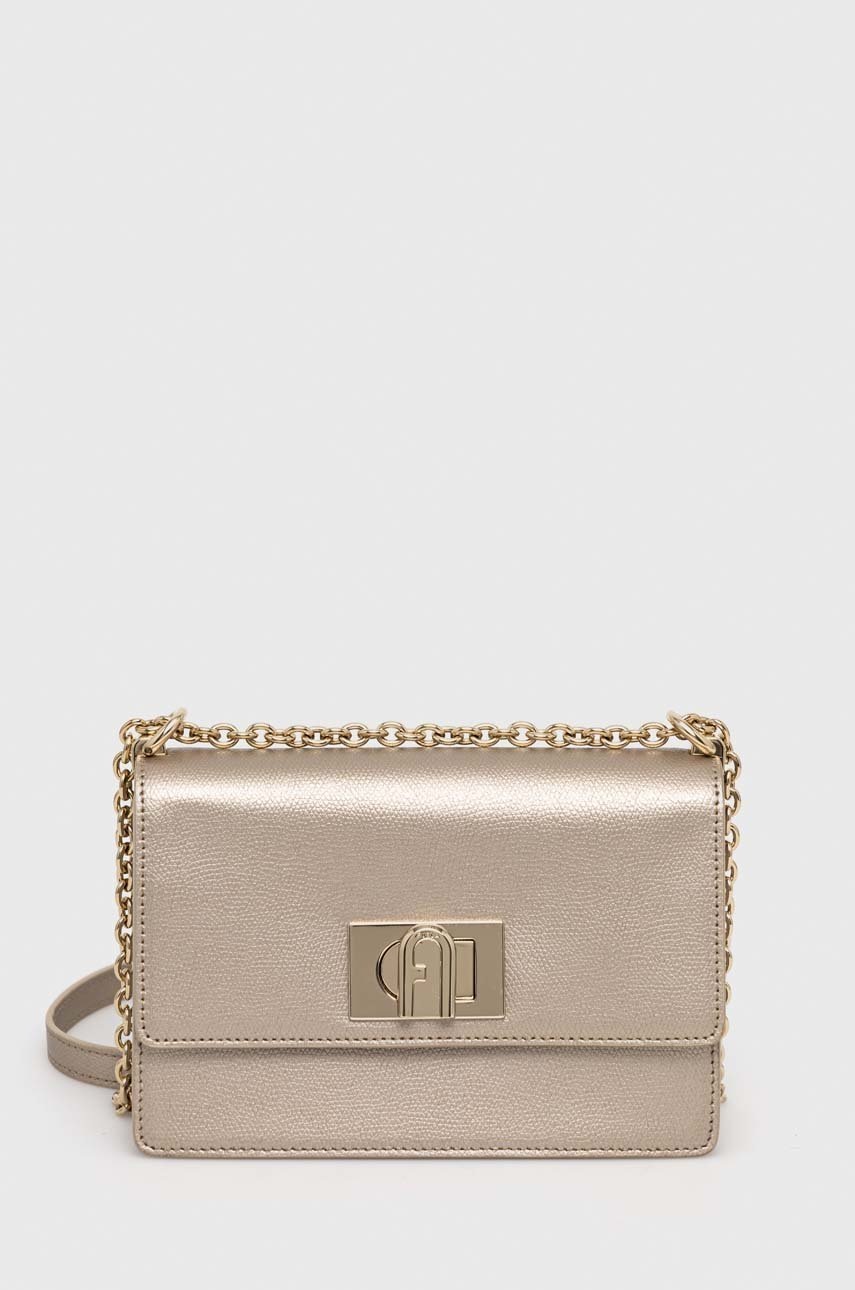 

Кожаная сумочка Furla цвет бежевый