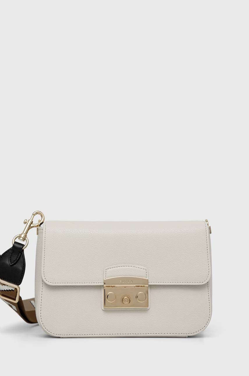 

Шкіряна сумочка Furla колір сірий