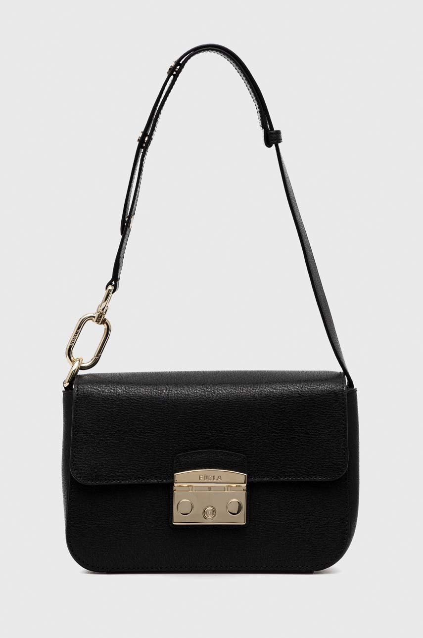 

Шкіряна сумочка Furla Metropolis колір чорний