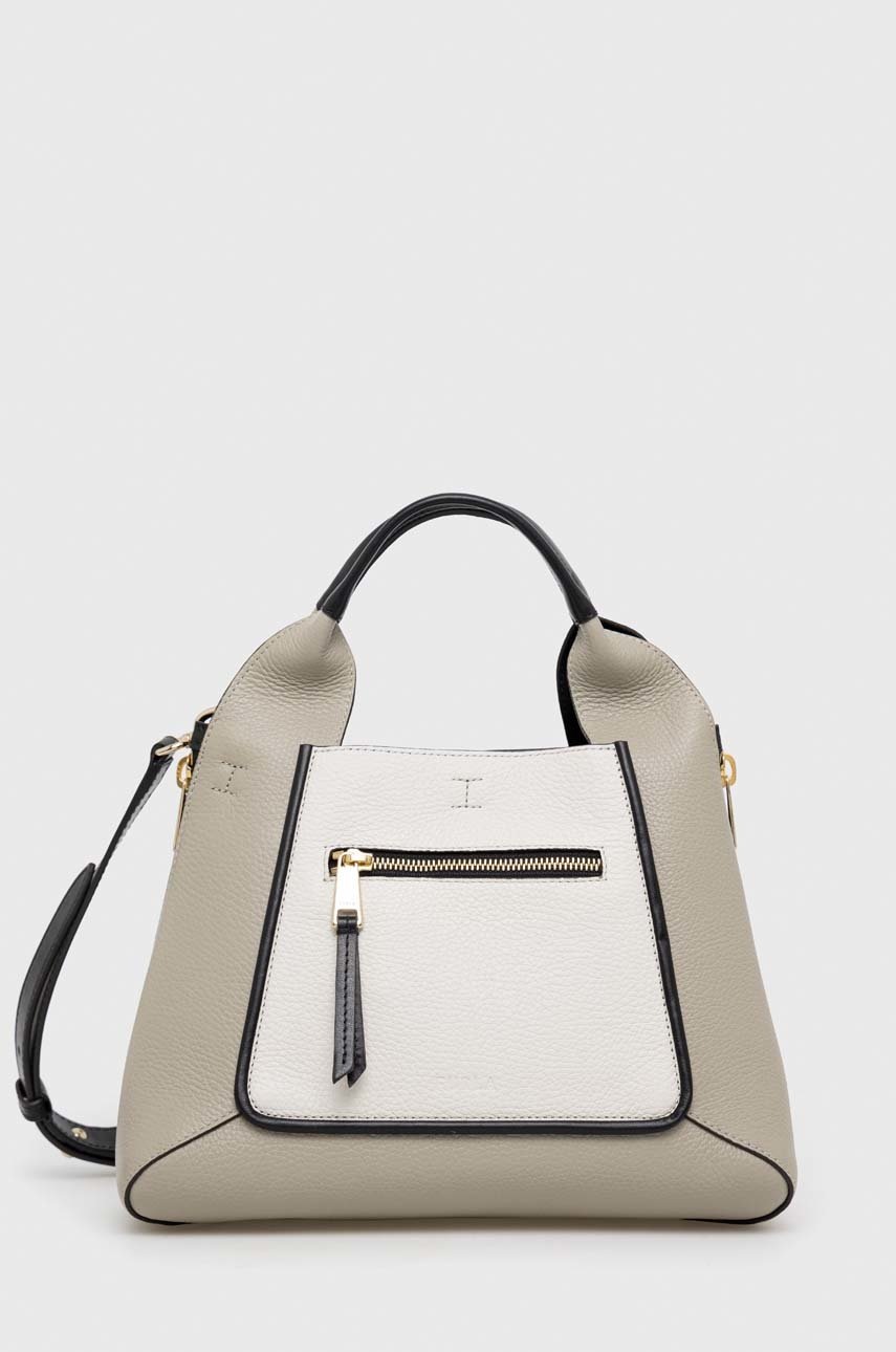 

Кожена чанта Furla Gilda в бежово, Бежов