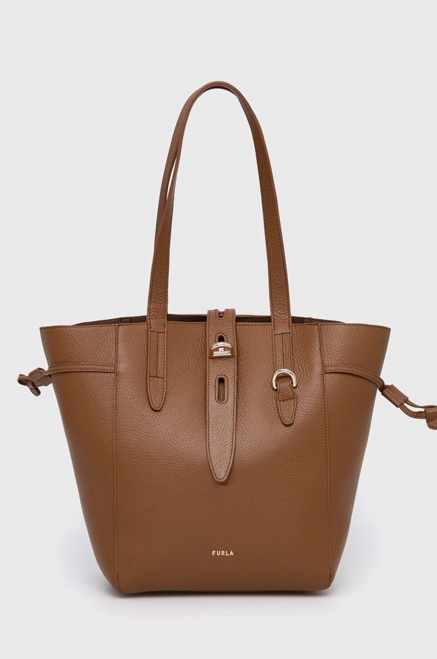

Шкіряна сумочка Furla Net колір коричневий