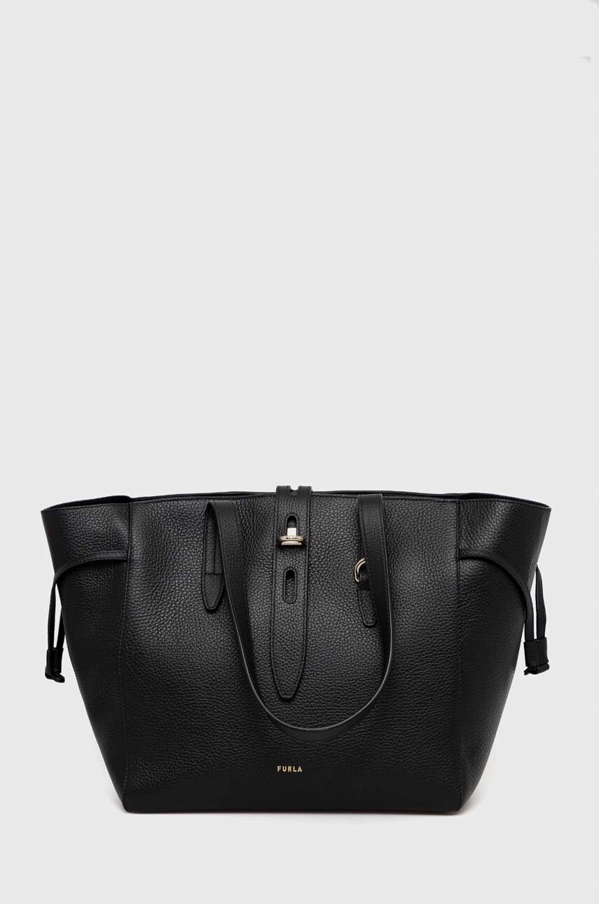 

Шкіряна сумочка Furla net колір чорний